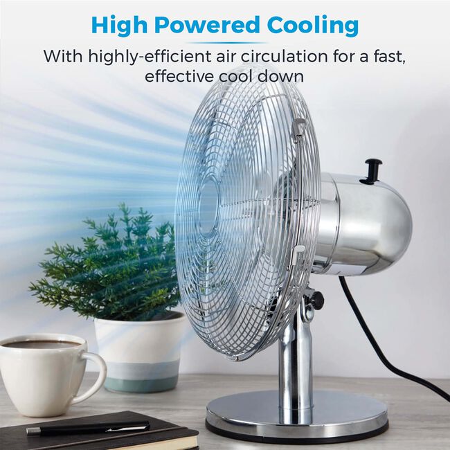 Tower 12" Metal Desk Fan